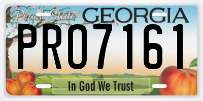 GA license plate PRO7161