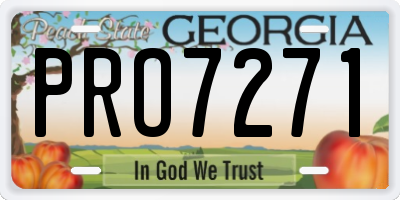 GA license plate PRO7271