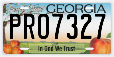 GA license plate PRO7327