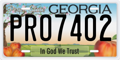 GA license plate PRO7402