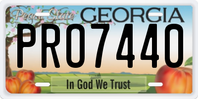GA license plate PRO7440