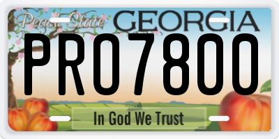 GA license plate PRO7800