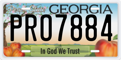 GA license plate PRO7884