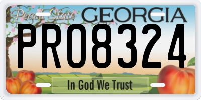 GA license plate PRO8324
