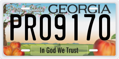 GA license plate PRO9170