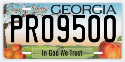 GA license plate PRO9500