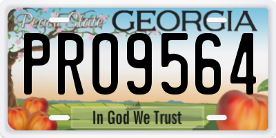 GA license plate PRO9564