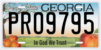 GA license plate PRO9795