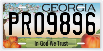 GA license plate PRO9896