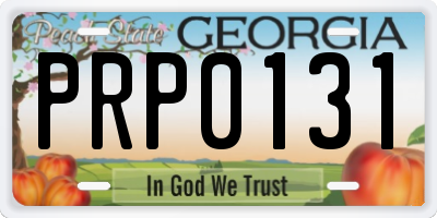 GA license plate PRP0131