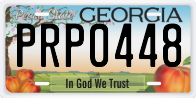 GA license plate PRP0448