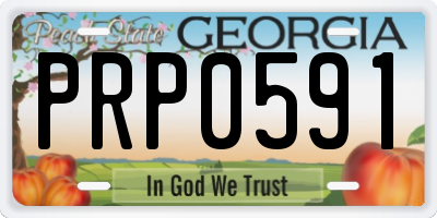 GA license plate PRP0591