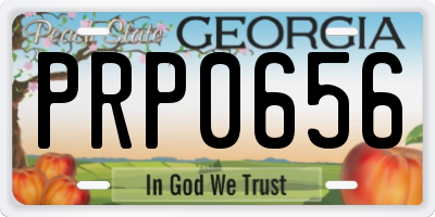 GA license plate PRP0656