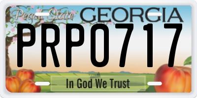 GA license plate PRP0717