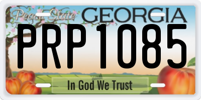 GA license plate PRP1085