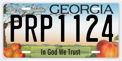 GA license plate PRP1124