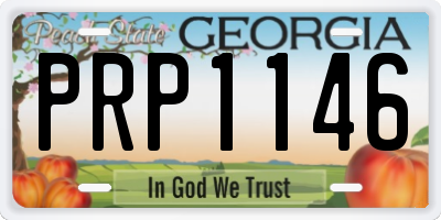GA license plate PRP1146