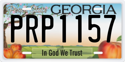 GA license plate PRP1157