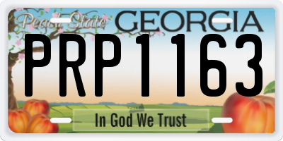 GA license plate PRP1163