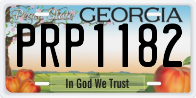 GA license plate PRP1182