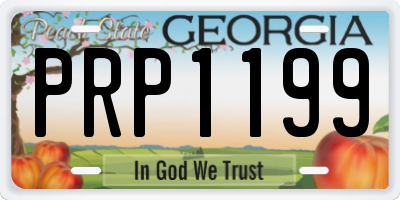 GA license plate PRP1199