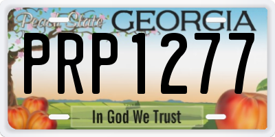 GA license plate PRP1277