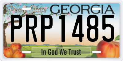 GA license plate PRP1485