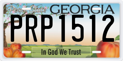 GA license plate PRP1512