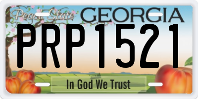GA license plate PRP1521