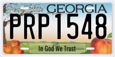 GA license plate PRP1548