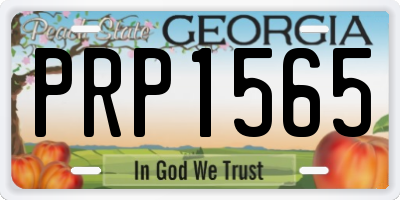 GA license plate PRP1565