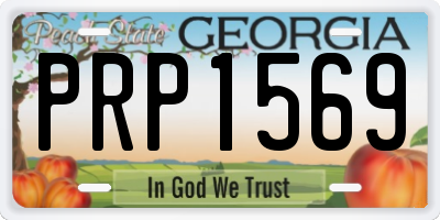 GA license plate PRP1569