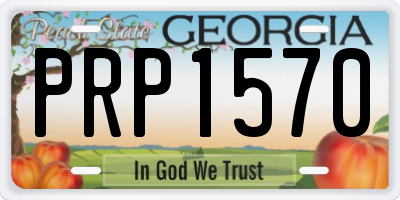GA license plate PRP1570