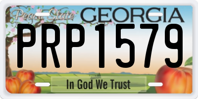 GA license plate PRP1579