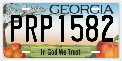 GA license plate PRP1582