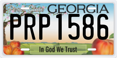 GA license plate PRP1586