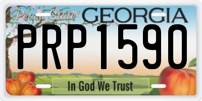 GA license plate PRP1590