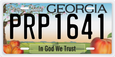 GA license plate PRP1641