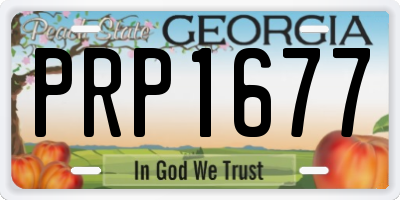 GA license plate PRP1677