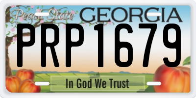 GA license plate PRP1679