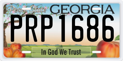 GA license plate PRP1686