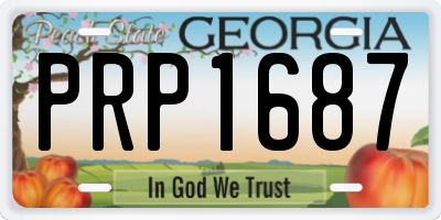 GA license plate PRP1687
