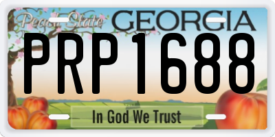 GA license plate PRP1688