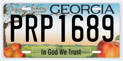 GA license plate PRP1689