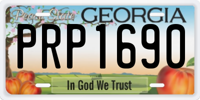 GA license plate PRP1690