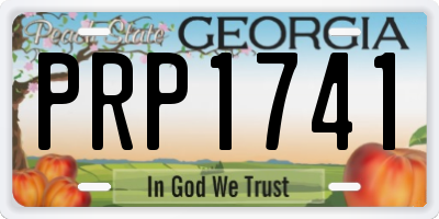 GA license plate PRP1741