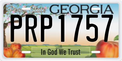 GA license plate PRP1757