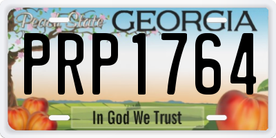 GA license plate PRP1764