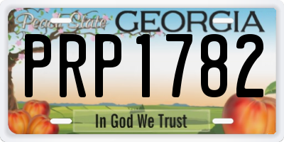 GA license plate PRP1782