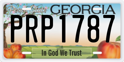 GA license plate PRP1787